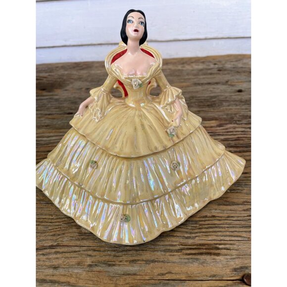 unbranded Other - Vintage 1960s Ceramic Glam Lady Trinket Box On a Chair